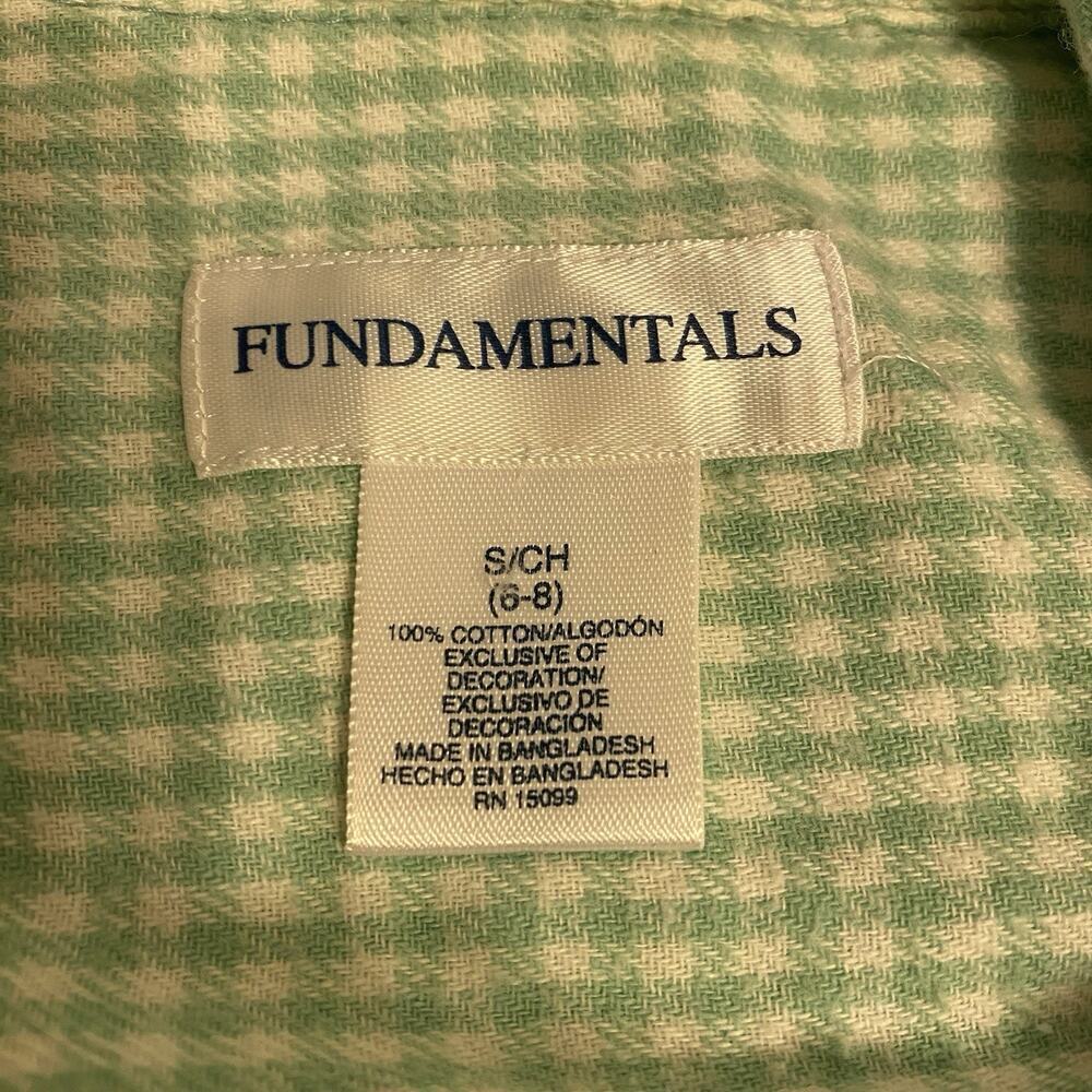 Fundamentals House Dress Nightgown Muu Muu Dress Robe Small Cotton Soft Check - Picture 2 of 8